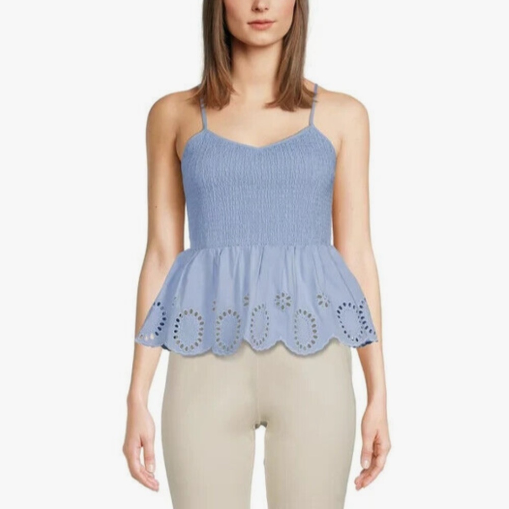 🔥Smocked Top with Scalloped Trim